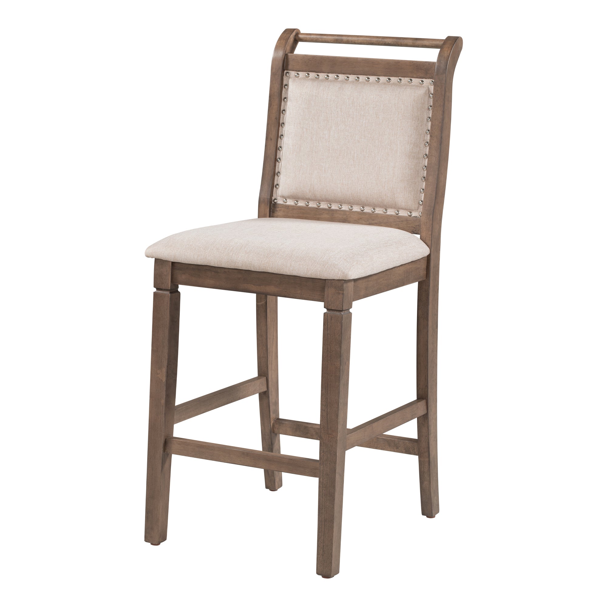 Walker Edison | Ensemble table et chaises de salle à manger 3 pièces en bois, hauteur comptoir, avec abattants