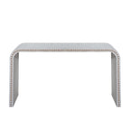 Table console d'entrée Walker Edison | Curve Design blanc délavé 59 