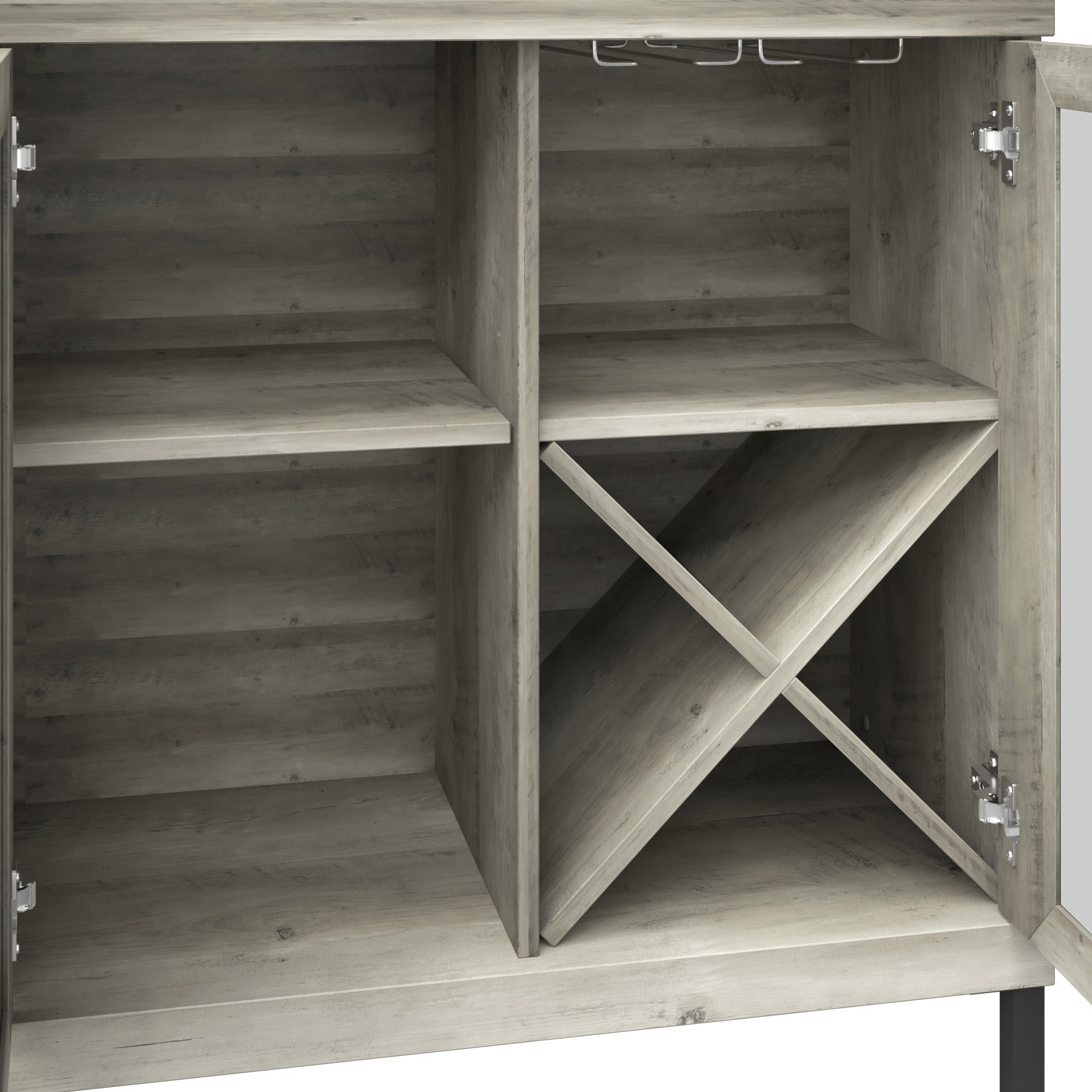 Meuble d'entrée à portes miroir finition antique