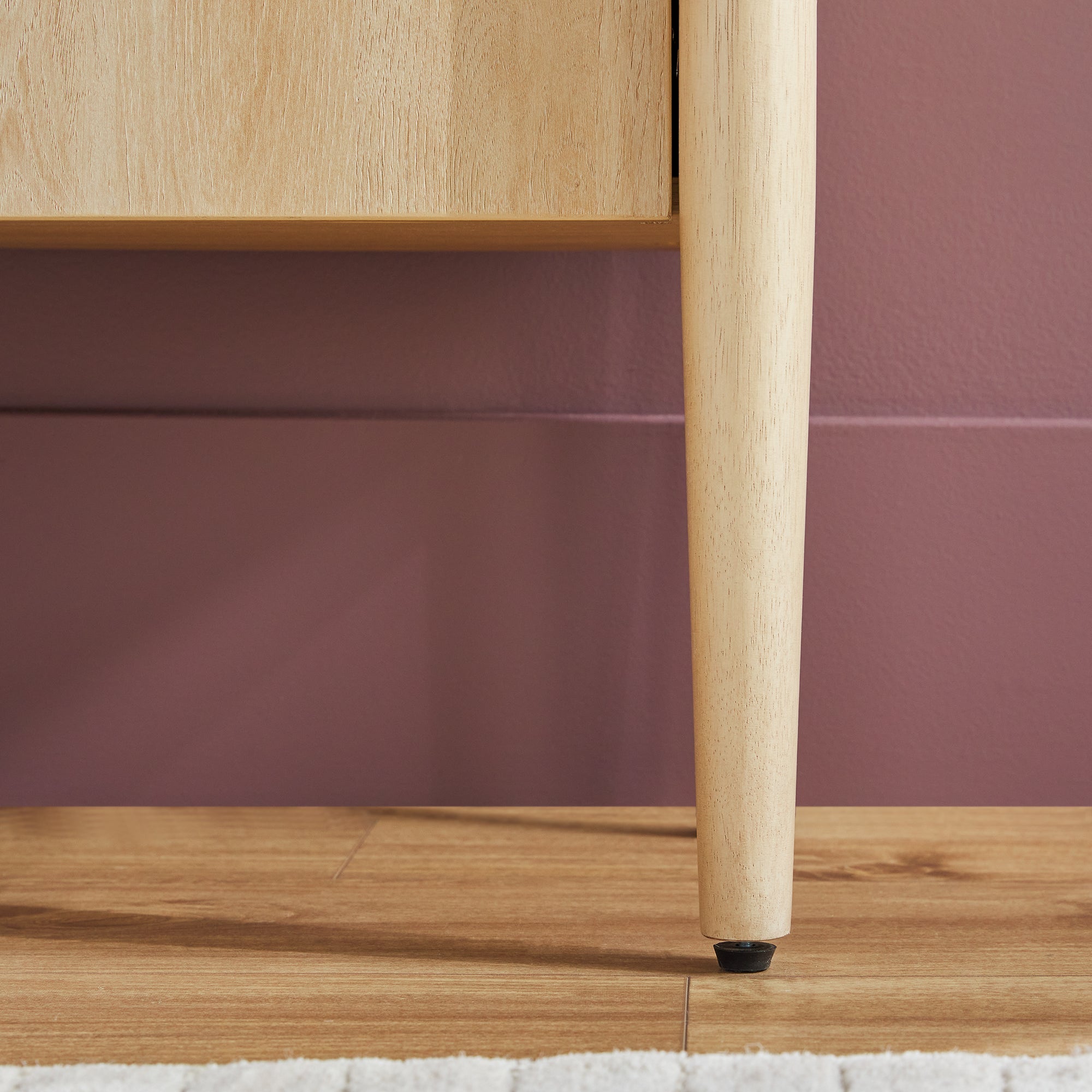 Buffet/meuble TV moderne Samantha en bois cannelé, montage facile, 58 pouces.