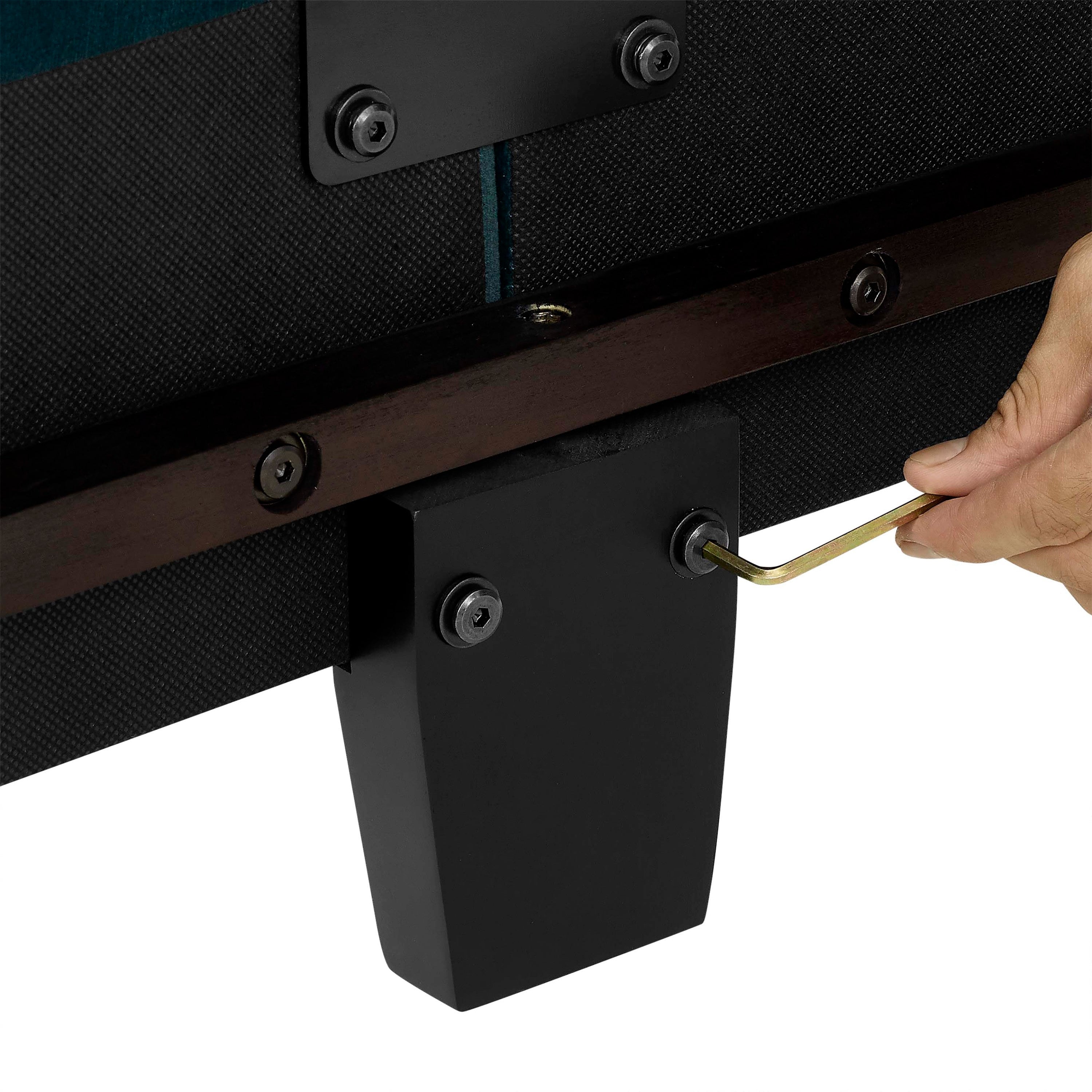 Walker Edison | Lit plateforme capitonné gris anthracite, format King