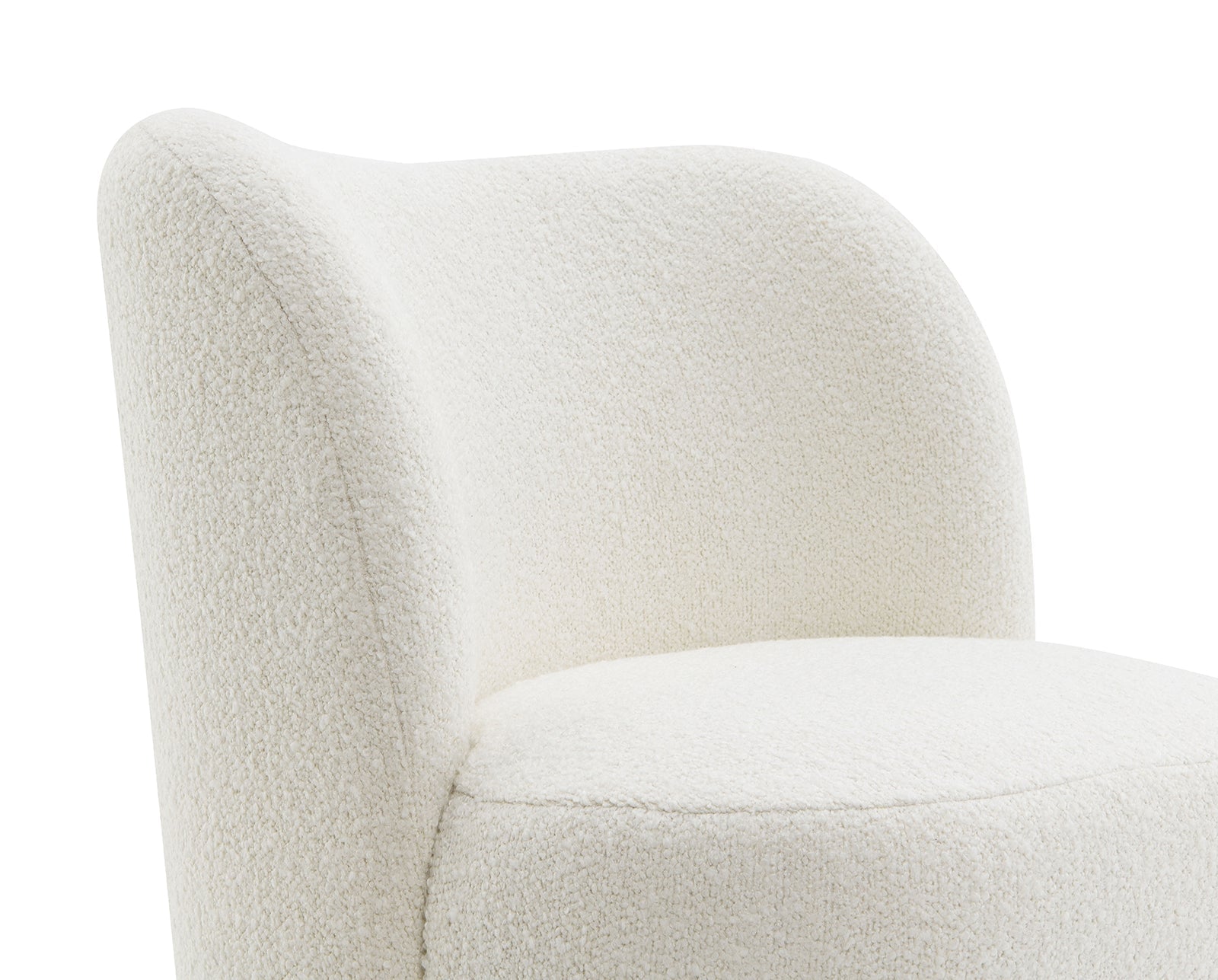 Fauteuil d'appoint incurvé en boucle avec pieds boule