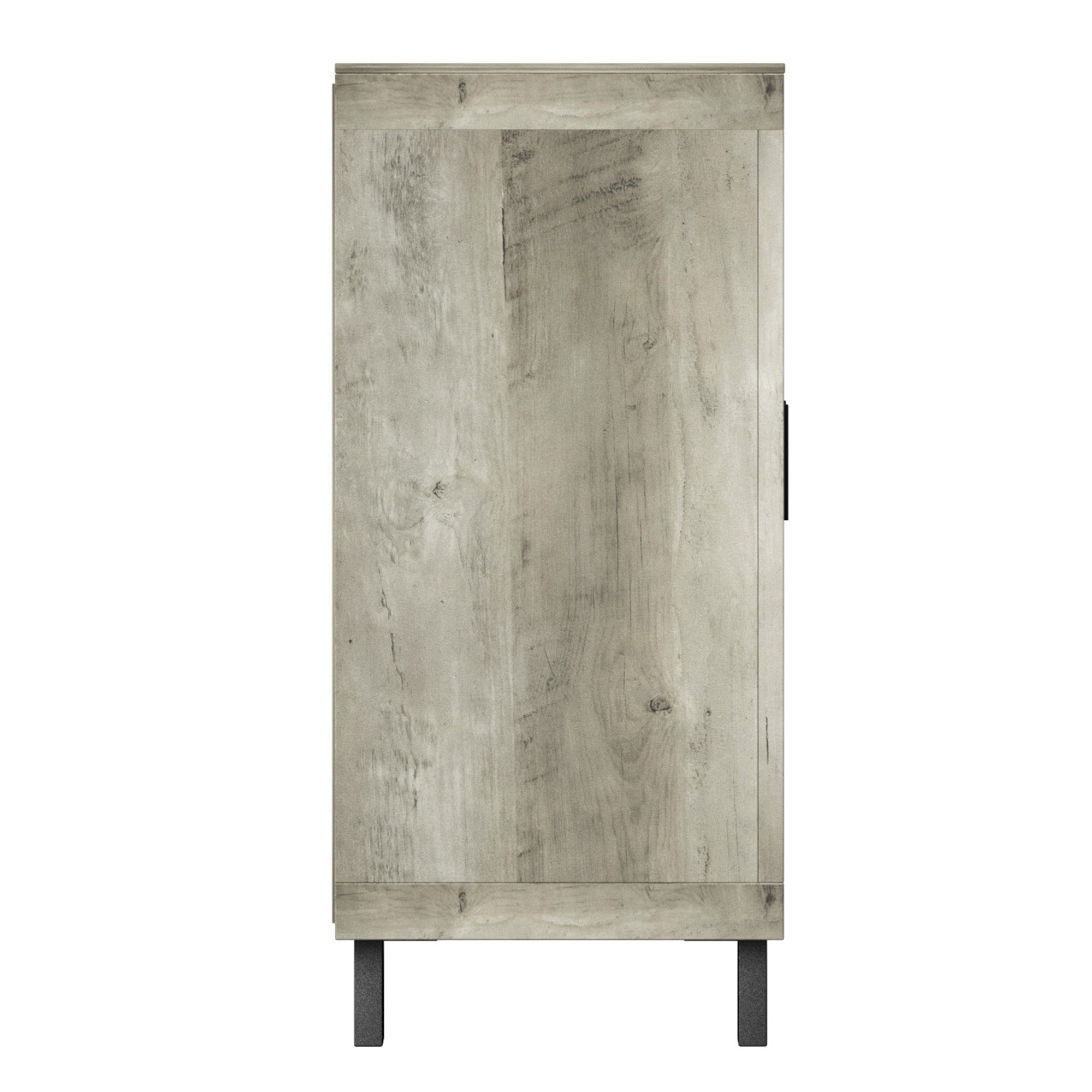 Meuble d'entrée à portes miroir finition antique