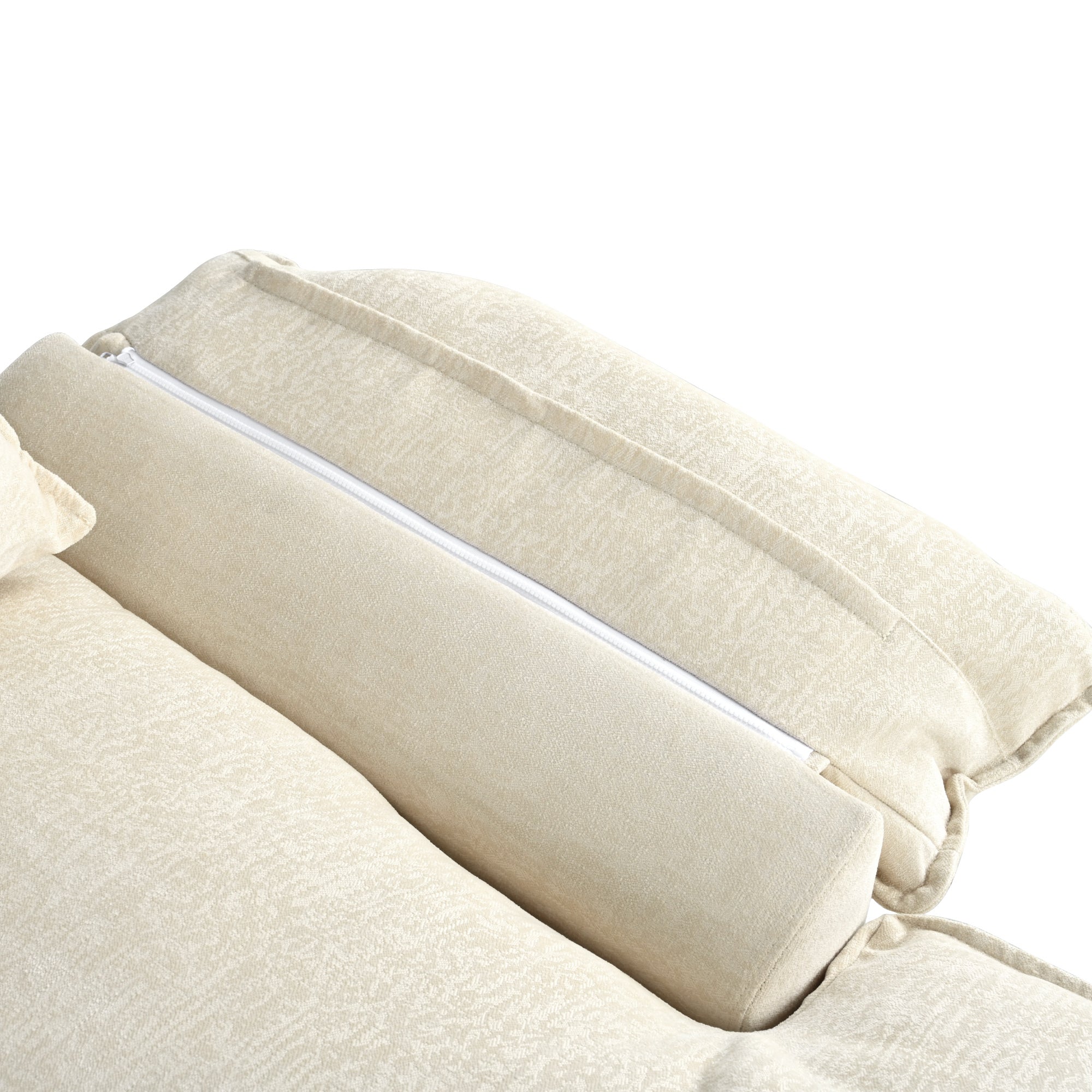 Walker Edison | Canapé d'angle en chenille avec coussins d'accoudoirs réglables 