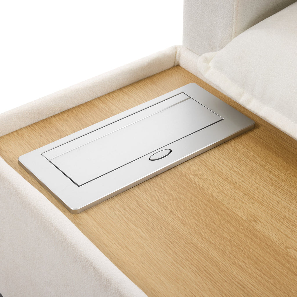 Walker Edison | Canapé d'angle modulaire en forme de U Cloud avec pouf et table basse