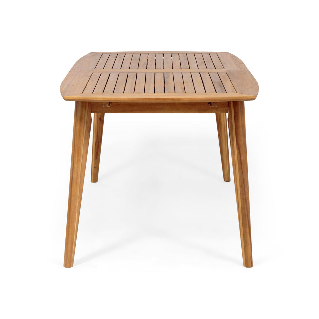 Walker Edison | Ensemble de salle à manger d'extérieur extensible en bois d'acacia avec 6 chaises