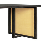 Ensemble de table et chaises de style campagnard en rotin bohème 7 pièces pour 6 personnes