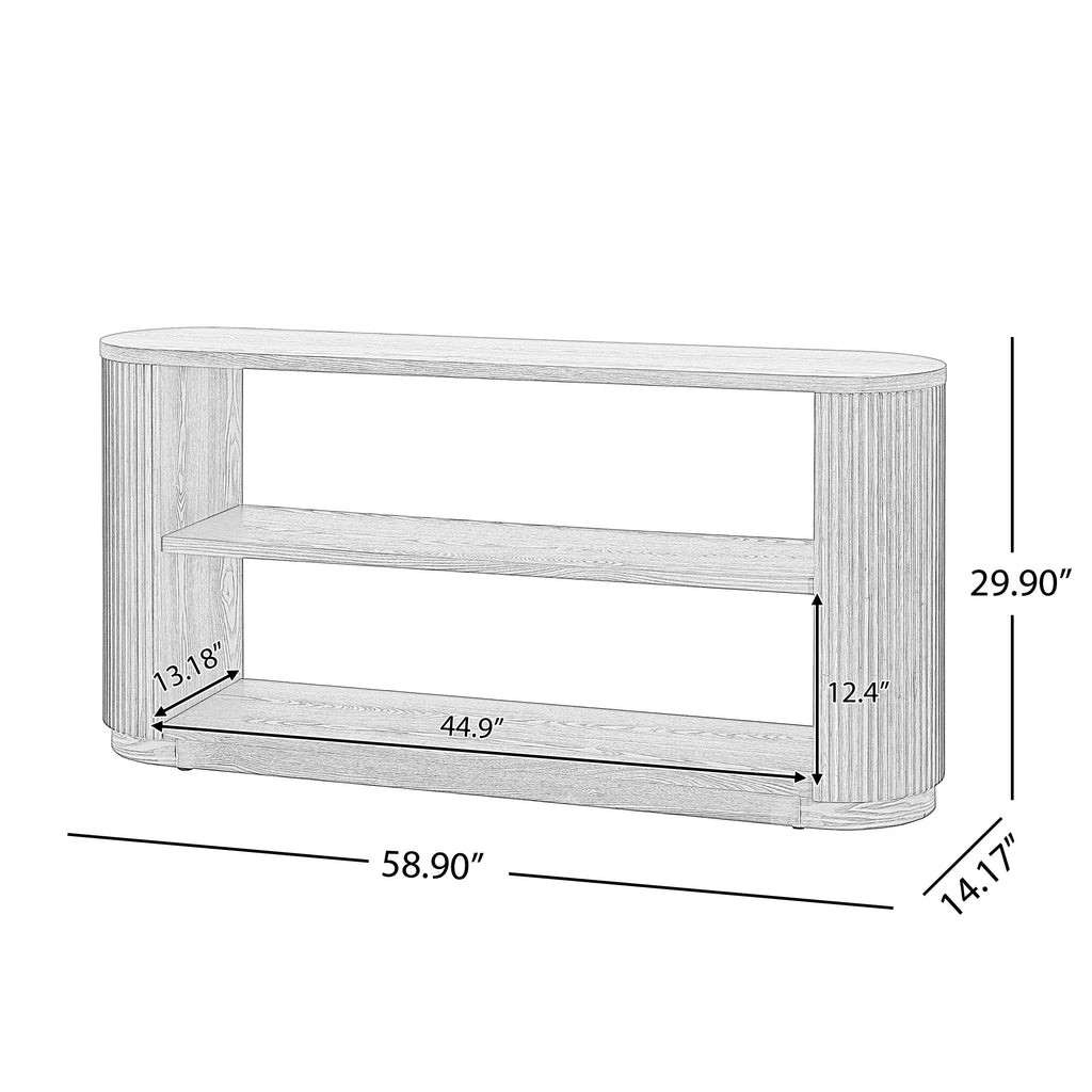 Console d'entrée moderne cannelée Walker Edison | 