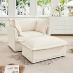 Walker Edison | Fauteuil d'appoint déhoussable avec repose-pieds