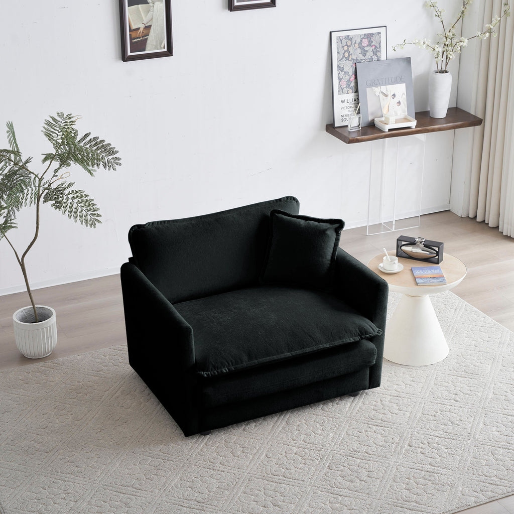 Walker Edison | Fauteuil d'appoint moderne Cloud avec repose-pieds