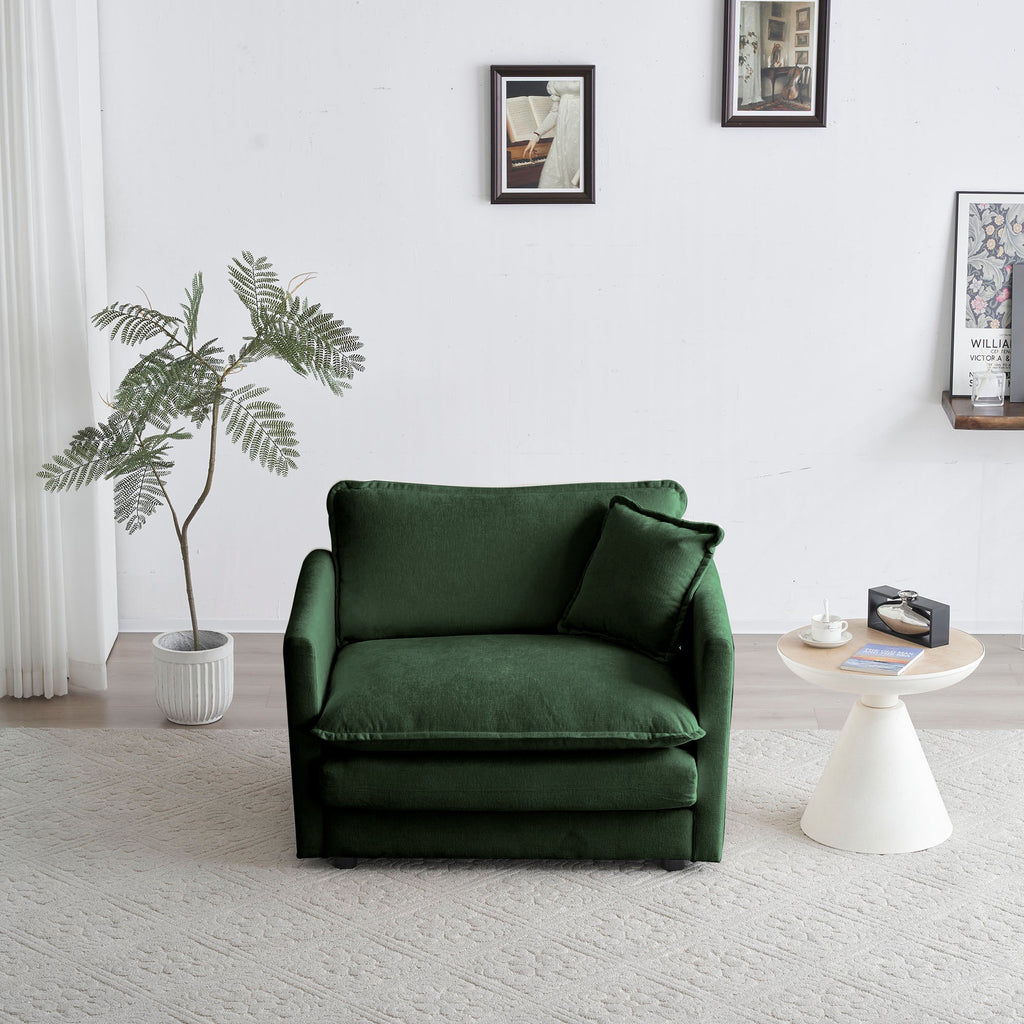 Fauteuil canapé-lit en chenille avec coussin Cloud Pillow Top