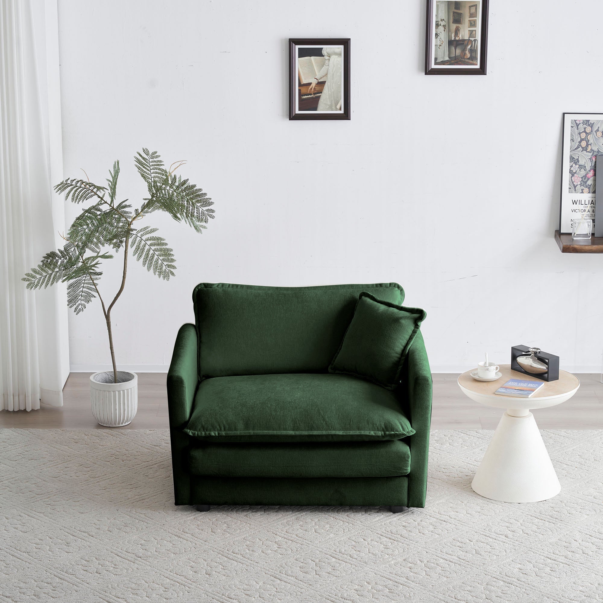 Fauteuil canapé-lit en chenille avec coussin Cloud Pillow Top