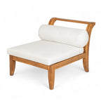 Ensemble de canapés d'angle modulaires d'extérieur 6 pièces en bois d'acacia Walker Edison 