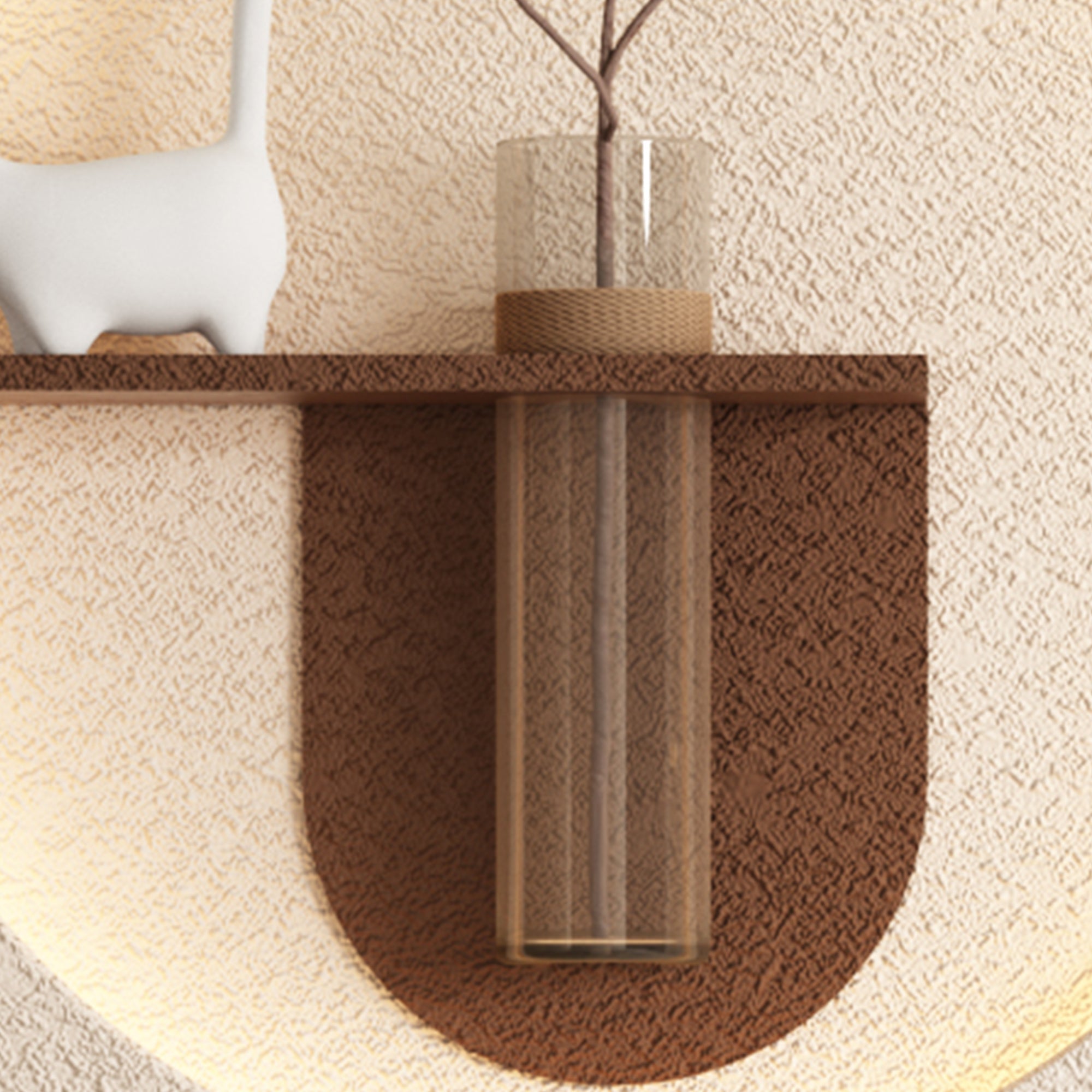 Décoration murale en grès à LED 3 couleurs réglables à double disque 