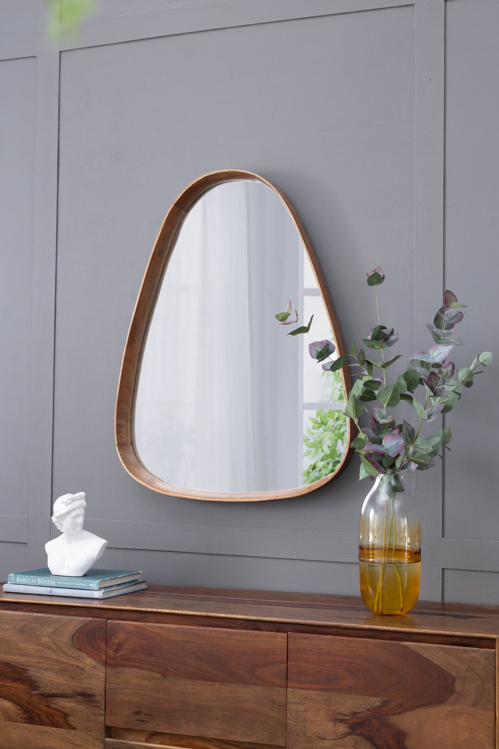Miroir en bois Walker Edison | Design incurvé