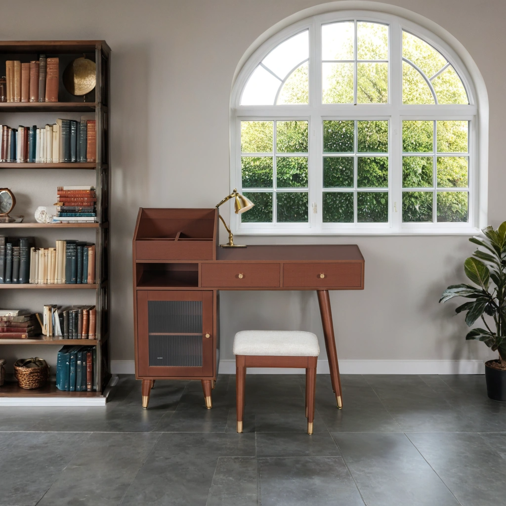 Walker Edison | Coiffeuse moderne avec tiroirs