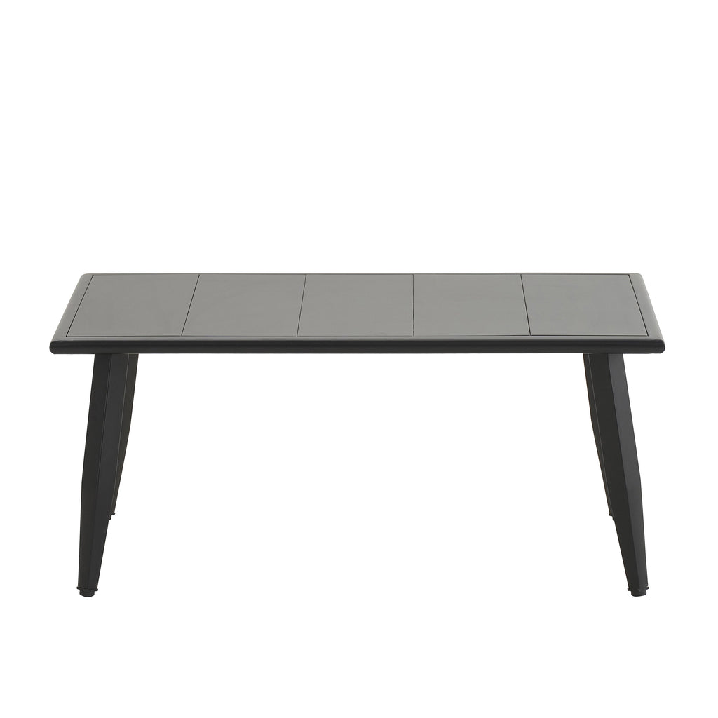 Ensemble de mobilier de patio extérieur au design métallique incurvé 