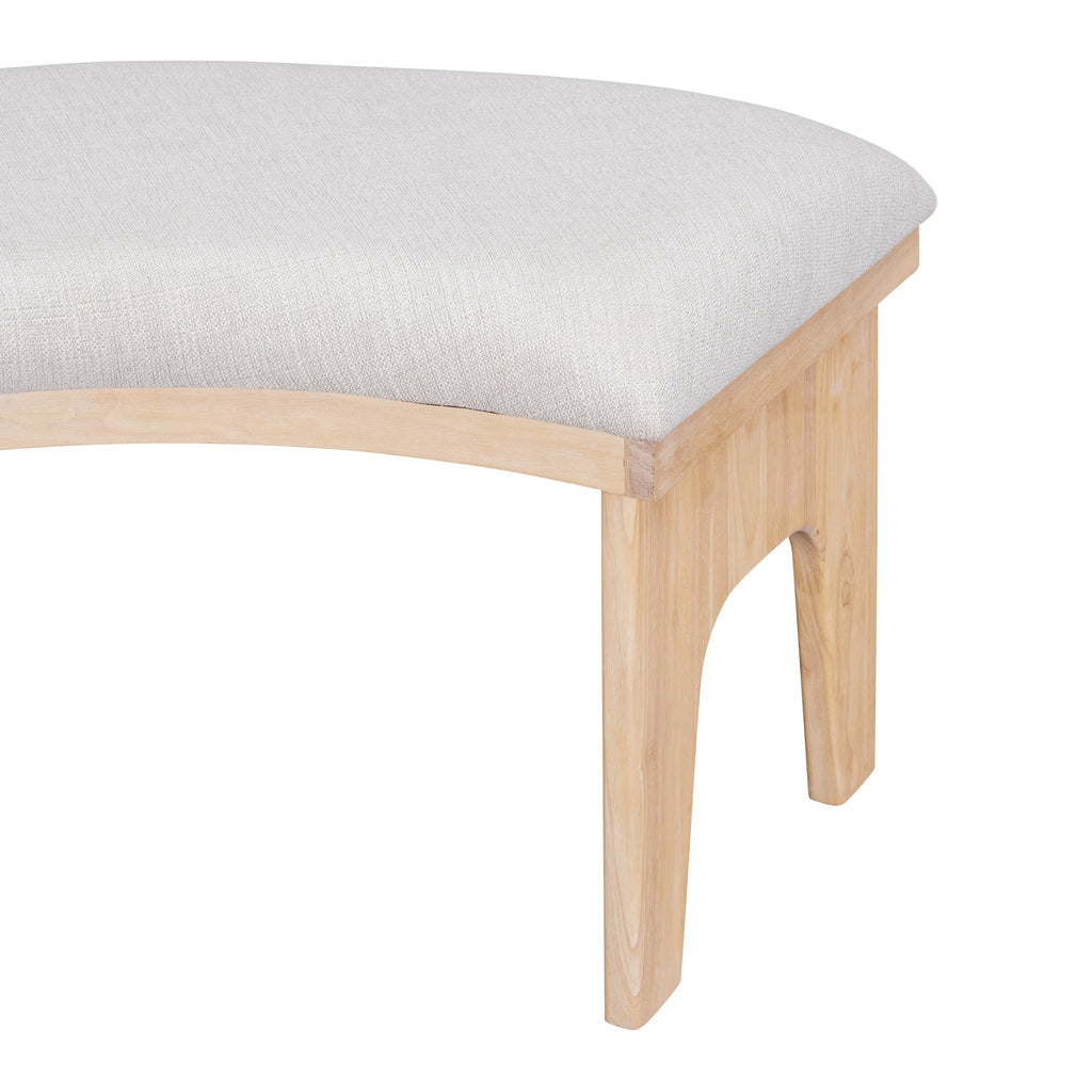 Walker Edison | Charmant ensemble de salle à manger rustique rond 5 pièces avec chaises et banc incurvé 