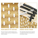 Walker Edison | Ensemble de canapés de jardin modulaires ronds pour bain de soleil