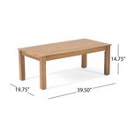 Walker Edison | Ensemble de conversation 4 places en bois d'acacia pour l'extérieur avec table basse