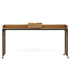 Walker Edison | Table de bureau à roulettes réglable en hauteur pour lit Queen Size 