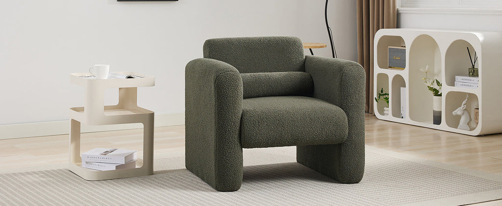Walker Edison | Fauteuil d'appoint Sherpa Modern Cloud
