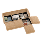 Walker Edison | Canapé élégant en chenille camel avec assise et pouf de rangement