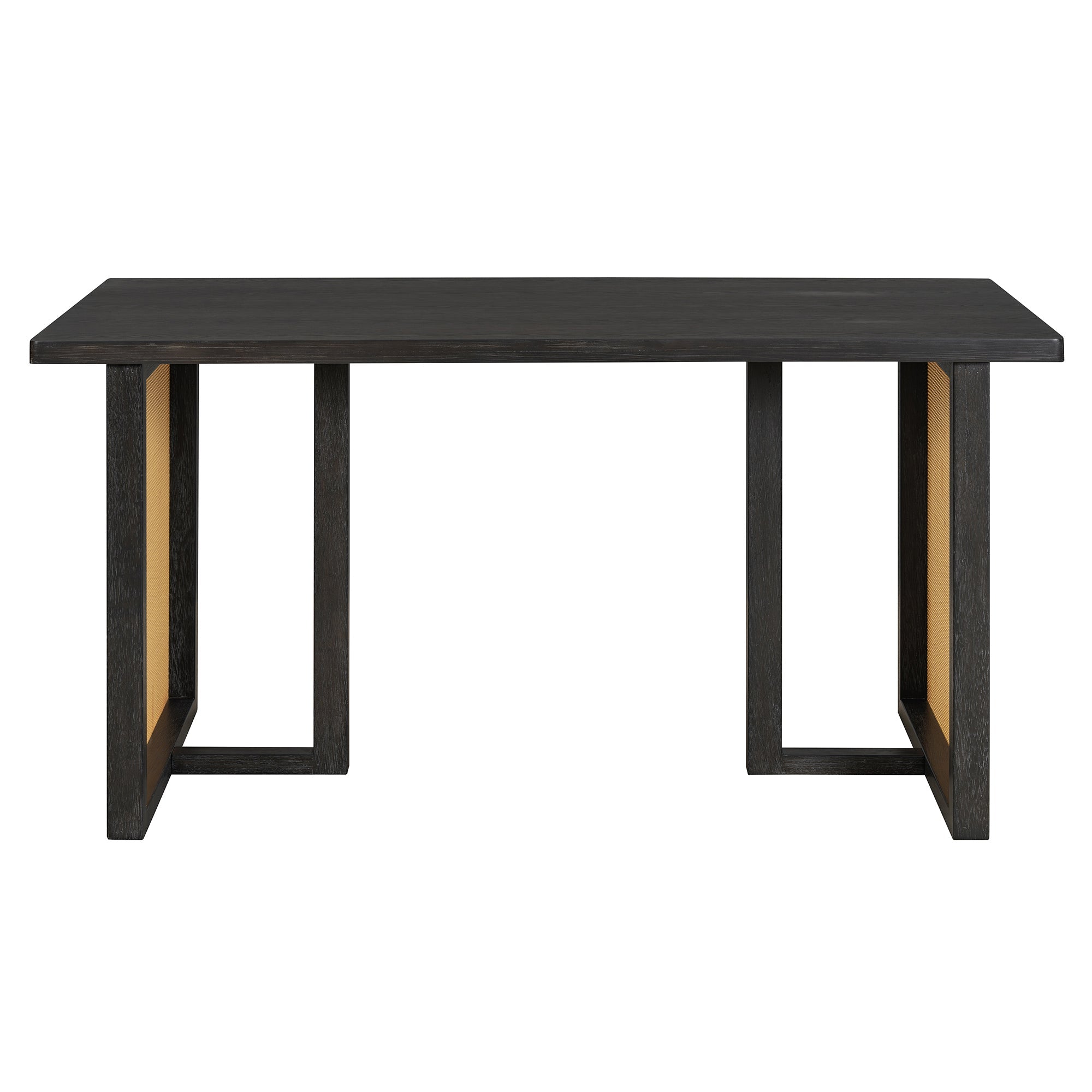 Ensemble de table et chaises de style campagnard en rotin bohème 7 pièces pour 6 personnes