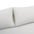 Walker Edison | Lit de jour moderne d'extérieur en teck et rotin avec assise profonde