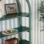 Bibliothèque moderne Zoey en bois arqué