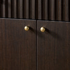 Buffet/meuble TV moderne Samantha en bois cannelé, montage facile, 58 pouces.