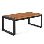 Ensemble de canapés d'extérieur 4 pièces avec structure en métal et bois