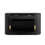 Meuble de rangement d'appoint cannelé au design incurvé - Buffet / Meuble TV