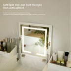 Ensemble coiffeuse Walker Edison avec miroir lumineux LED