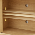 Buffet/meuble TV contemporain cannelé de 162,5 cm