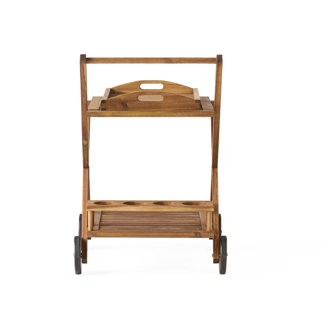 Walker Edison | Chariot de bar extérieur en bois