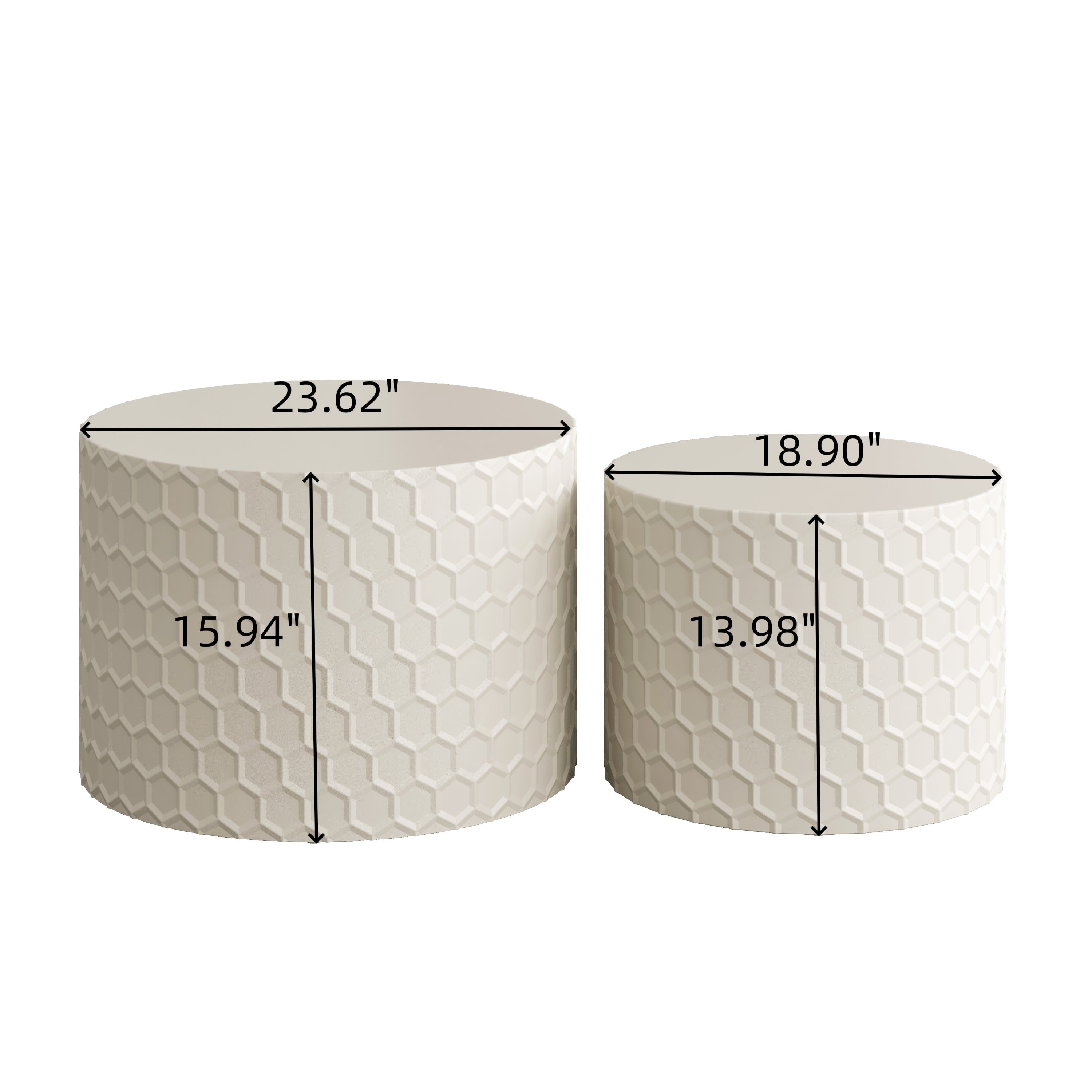 Walker Edison | Ensemble de tables basses gigognes minimalistes en nid d'abeille