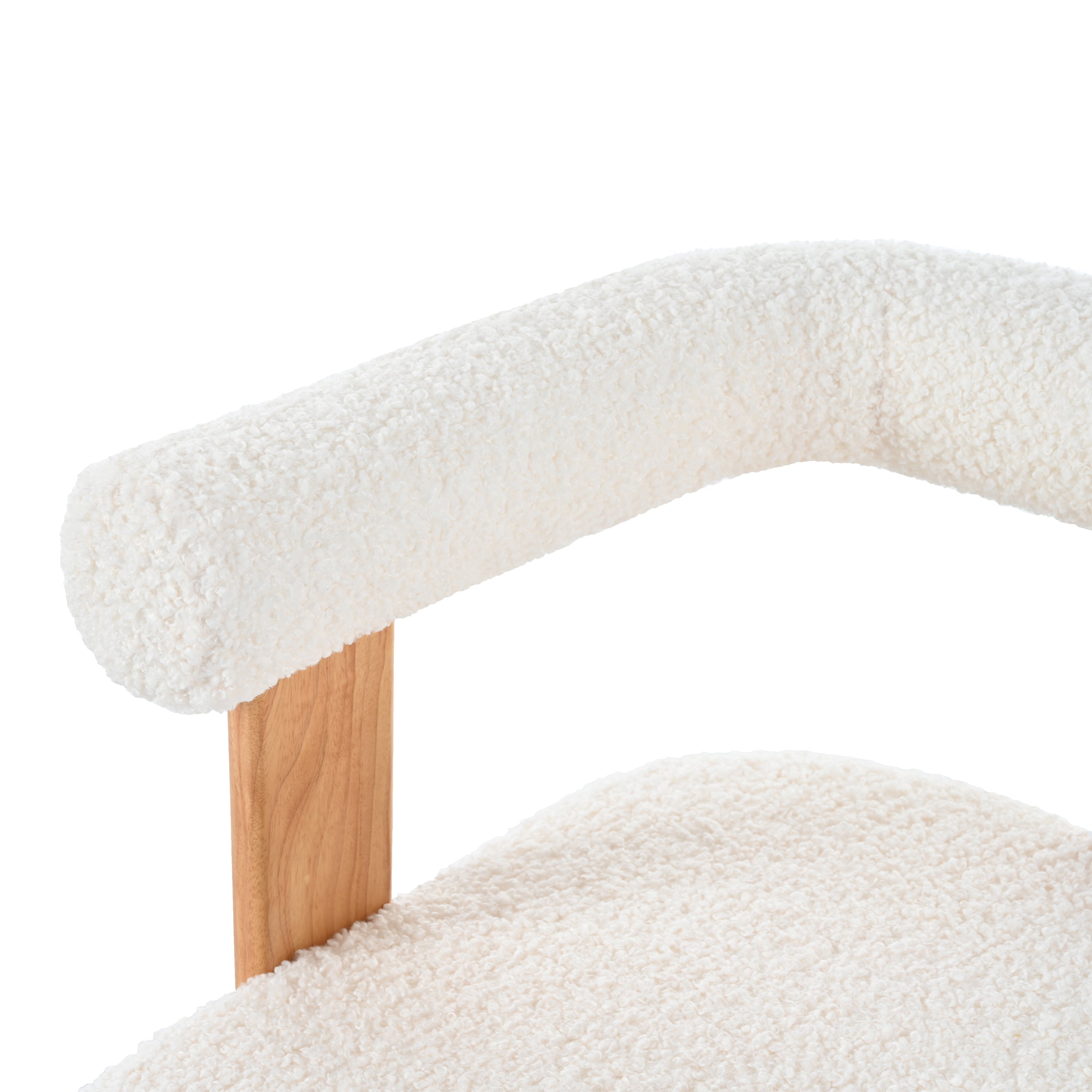 Walker Edison | Fauteuil d'appoint en forme de tonneau Boucle 