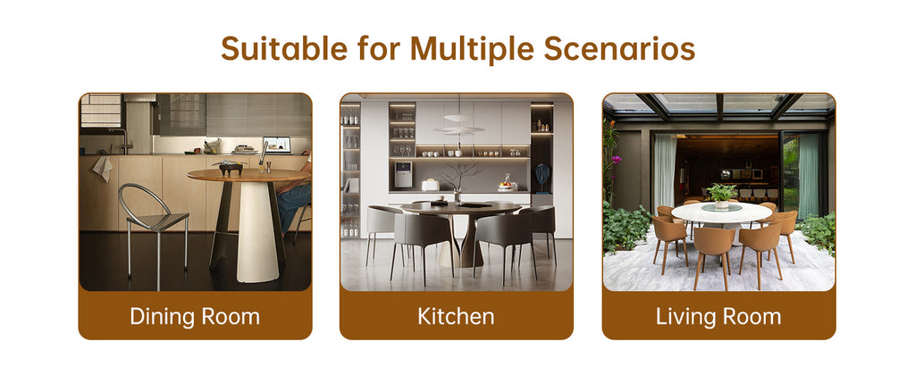 Ensemble table et chaises extensibles modernes pour 6 personnes avec chaises en PU