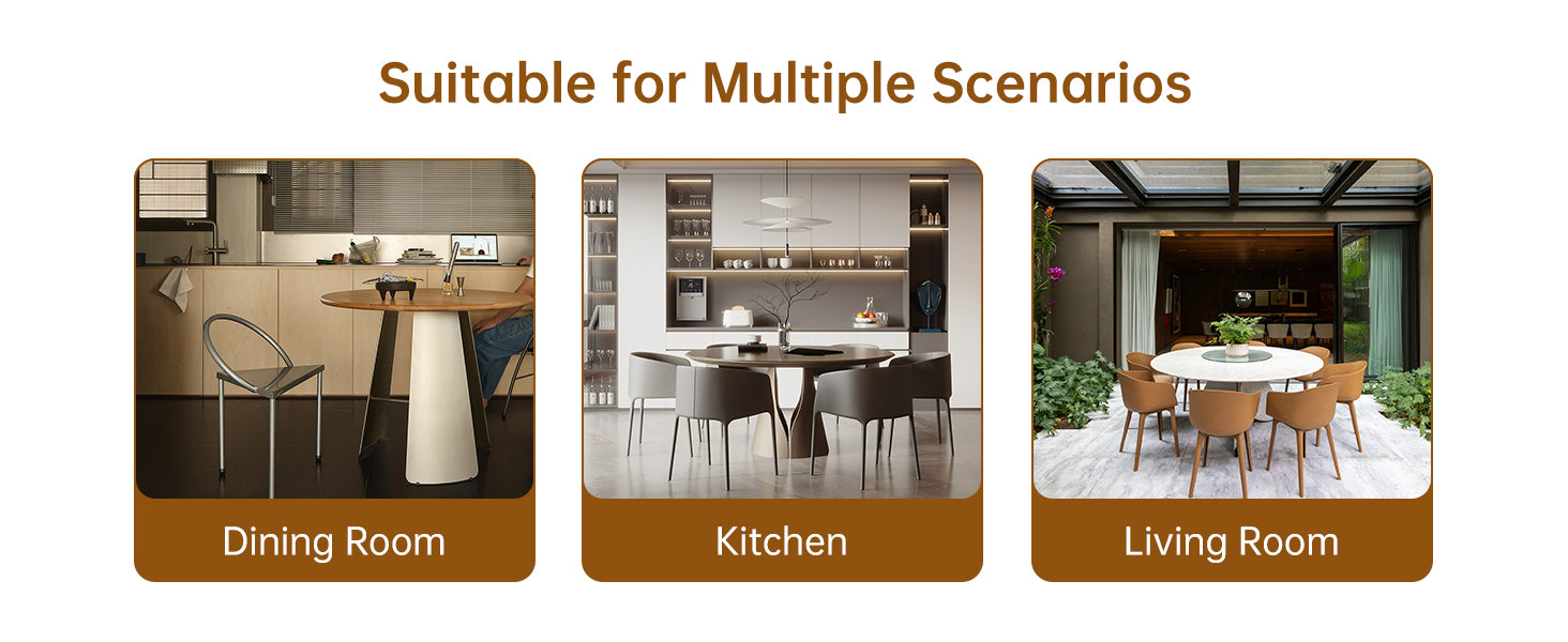 Ensemble table et chaises extensibles modernes pour 6 personnes avec chaises en PU