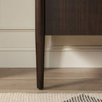 Buffet/meuble TV moderne Samantha en bois cannelé, montage facile, 58 pouces.