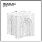 Walker Edison | Table d'appoint carrée Curve Design 