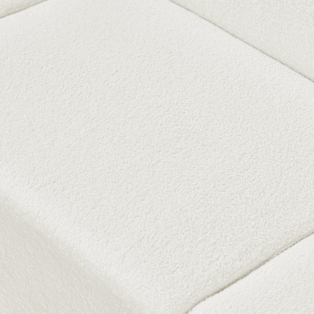 Canapé d'angle sculptural et incurvé contemporain Boucl¨¦ en forme de L 