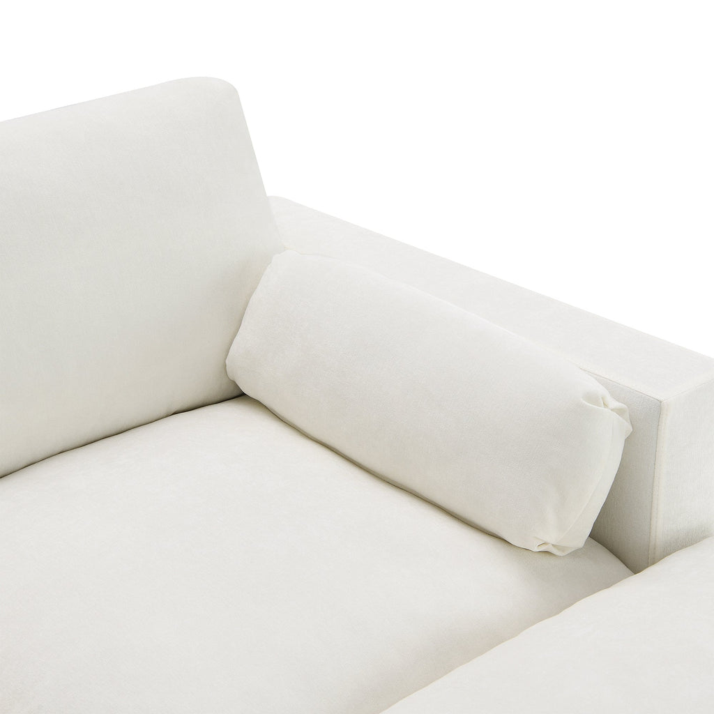 Canapé d'angle modulaire Cloud avec poches de rangement et 2 poufs amovibles