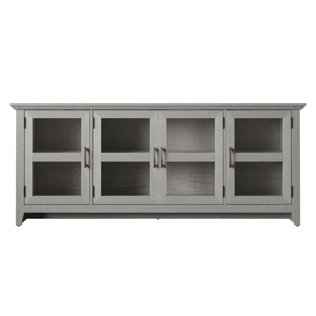 Meuble TV 72" avec portes en verre trempé