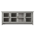 Meuble TV 72" avec portes en verre trempé