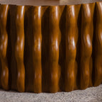 Walker Edison | Table basse ronde moderne cannelée style Mid-Century 