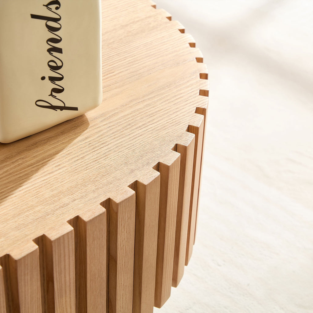 Walker Edison | Table basse moderne cannelée artisanale