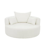 Fauteuil pivotant rond Walker Edison à 360° avec coussins