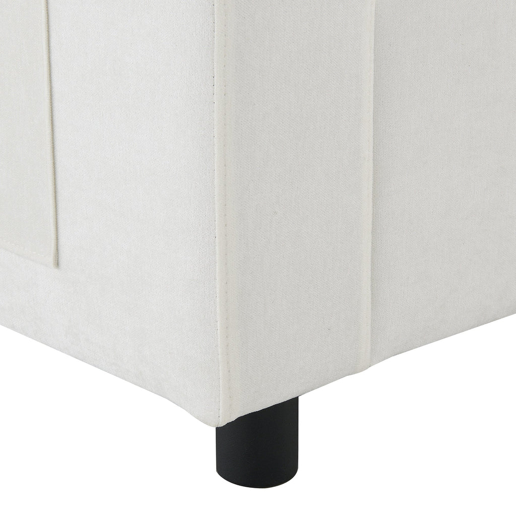 Canapé d'angle modulaire Cloud avec poches de rangement et 2 poufs amovibles